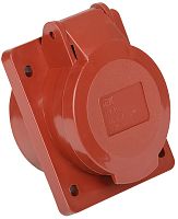 Розетка кабельная встраиваемая IEK КНР ССИ-415 16А 3Р+PЕ+N 400В IР44 красный картинка 